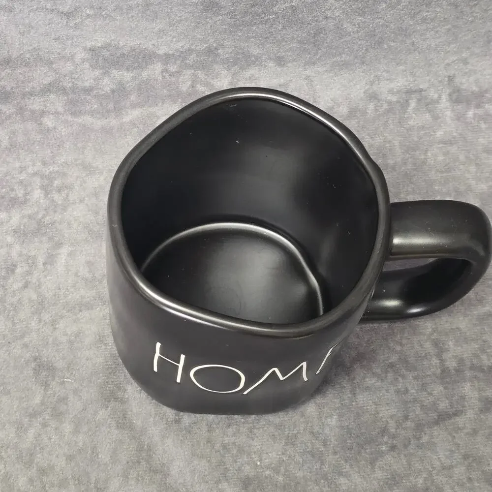 Rae Dunn Artisan Collection By Magenta HOME Black & White Coffee Tea Mug Glass